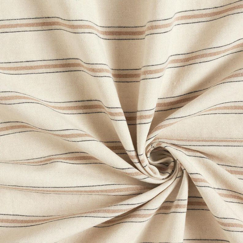 Hemdenstoff Baumwoll-Mix Nadelstreifen – beige/düne,  image number 3
