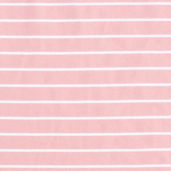 Viskose-Stretch mit Glitzerstreifen – rosa/weiss | Reststück 100cm
