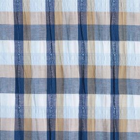 Baumwoll-Mix Crashed bunte Karos – blau, 