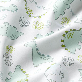 Cretonne Dinos – weiss, 