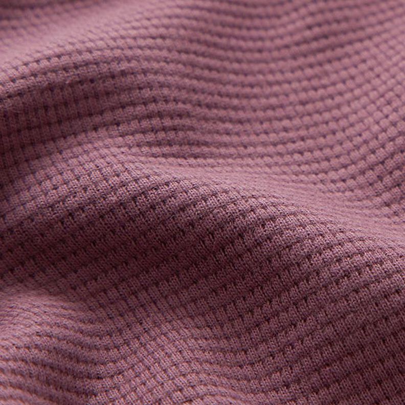 Mini Baumwoll-Waffeljersey Uni – aubergine,  image number 3