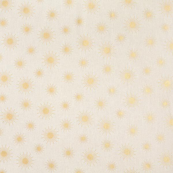 Dekostoff Halbpanama goldene Sonnen   – natur,  image number 1