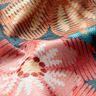 Dekosamt Blumen in Stickoptik – petrol/karminrot,  thumbnail number 3