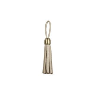Lederquaste Franse mit Goldperle [5,5cm] – beige, 