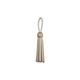 Lederquaste Franse mit Goldperle [5,5cm] – beige,  thumbnail number 1