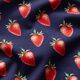 Baumwolljersey Erdbeeren Digitaldruck | STENZO – marineblau/feuerrot,  thumbnail number 2