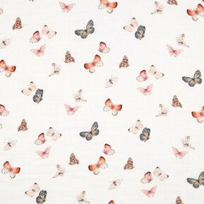 Musselin/ Doppel-Krinkel Gewebe hübsche Schmetterlinge Digitaldruck | Poppy Fabrics –, 