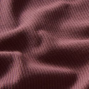 Rippenjersey feine 2-1-1-1 Rippen &ndash; aubergine, 