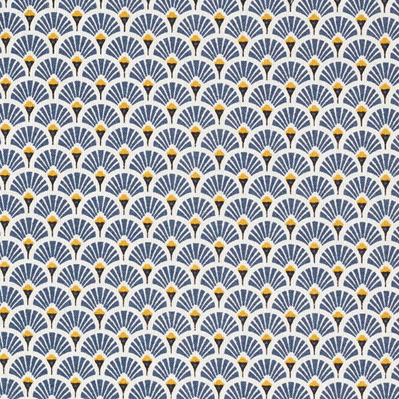 Beschichtete Baumwolle kleine Fächer – jeansblau,  image number 1