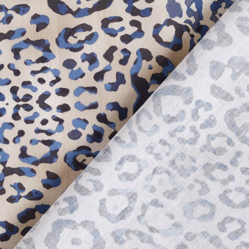 GOTS Baumwollpopeline Leomuster | TCC x LOOKS by Wolfgang Joop – indigo/helltaupe,  image number 6