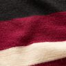Strickstoff breite Streifen – bordeauxrot/beige,  thumbnail number 3