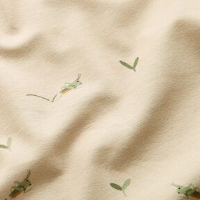 Baumwolljersey Grashüpfer – cashew, 
