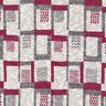 Strickstoff grafisches Glitzermuster – beere/weiss,  thumbnail number 1