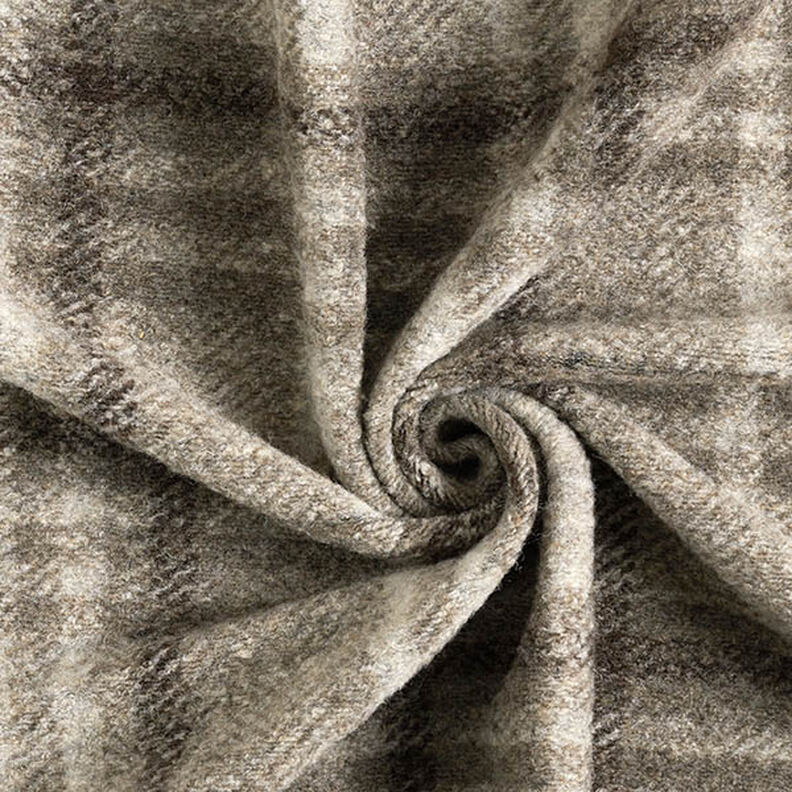 Mantelstrick Woll-Mix Karo – taupe,  image number 3