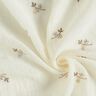 Krinkel Voile Blumenstickerei – wollweiss/hellbraun,  thumbnail number 3