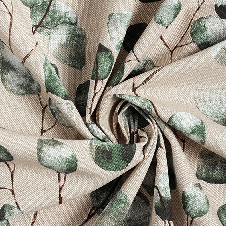 Dekostoff Halbpanama Eukalyptus – natur/mint,  image number 3