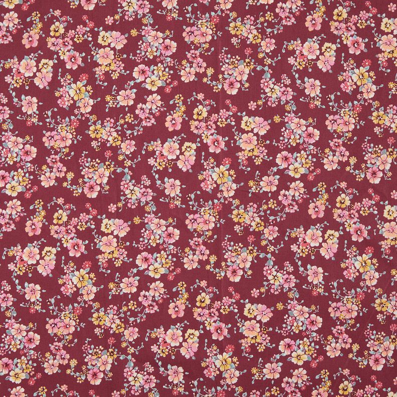 Beschichtete Baumwolle romantische Blumen – malve,  image number 1