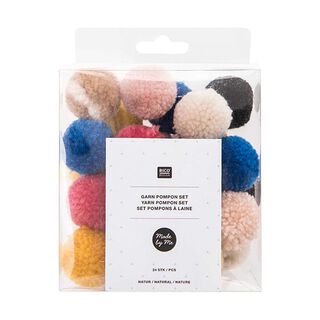 Garn Pompon Set Natur [24 Stk], 
