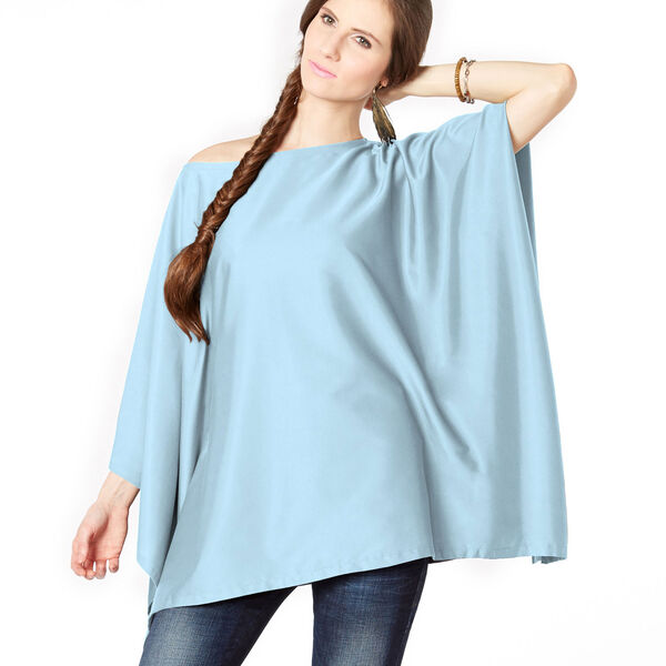 Mikrofaser Satin – hellblau | Reststück 50cm
