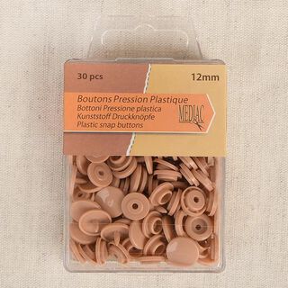 Druckknöpfe [ 30 Stück / Ø12 mm   ] – beige, 