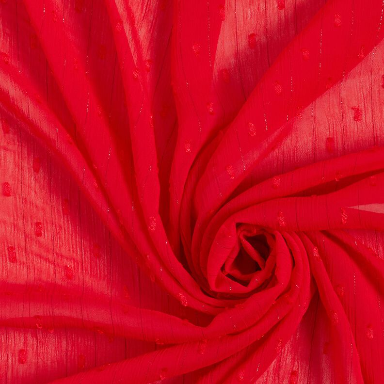 Chiffon Dobby Metallic Nadelstreifen – rot/silber metallic,  image number 3