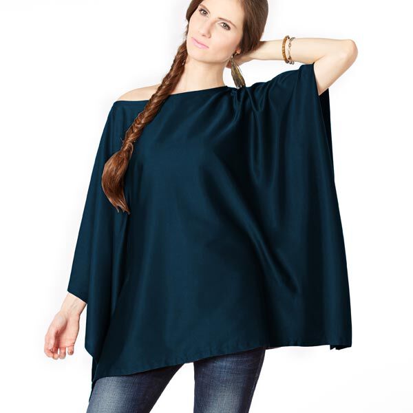 Stretch Satin – petrol | Reststück 100cm
