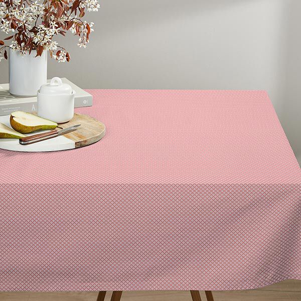 Baumwollstoff Cretonne kleines Kachelmotiv – terracotta | Reststück 50cm