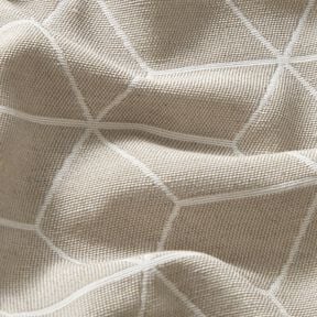 Dekostoff Jacquard moderne Würfel – cashew/elfenbein, 