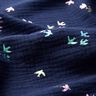 Musselin/ Doppel-Krinkel Gewebe Schwalben Foliendruck | Poppy Fabrics – nachtblau/farbmix,  thumbnail number 5