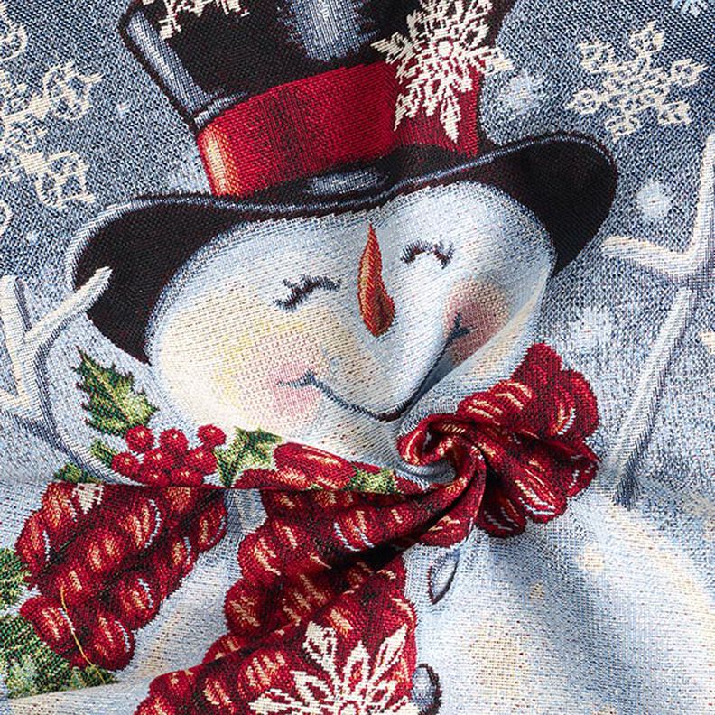Dekopanel Gobelin Schneemann Lurex – weiss,  image number 3