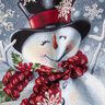 Dekopanel Gobelin Schneemann Lurex – weiss,  thumbnail number 3