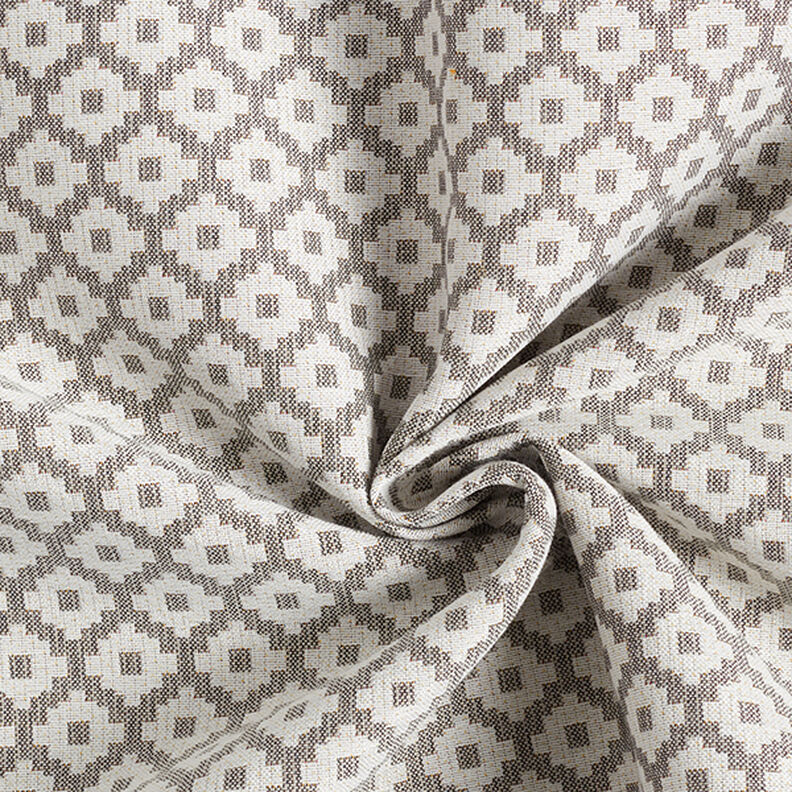 Outdoorstoff Jacquard Rauten – grau,  image number 3