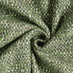 Polsterstoff bunte Boucléoptik – dunkelpinie/creme, 