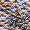 Leichter Satin Retromuster – indigo/beige,  thumbnail number 3