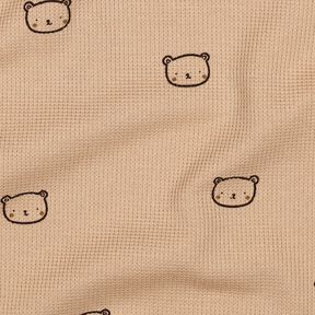 Waffeljersey Bärchen | Poppy Fabrics – dunkelaltrosa/aubergine, 