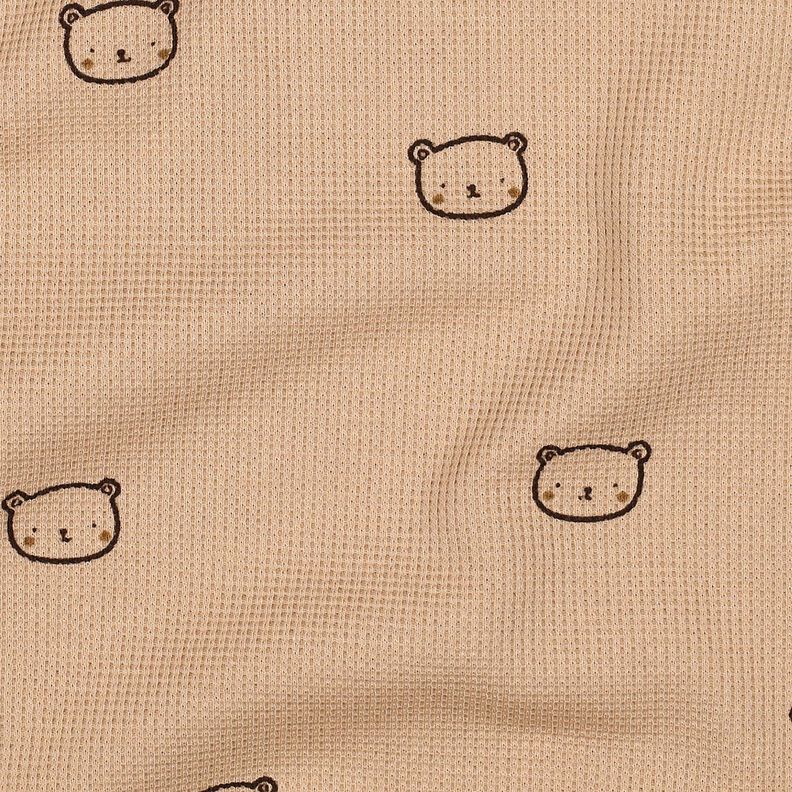 Waffeljersey Bärchen | Poppy Fabrics – dunkelaltrosa/aubergine, image number 2