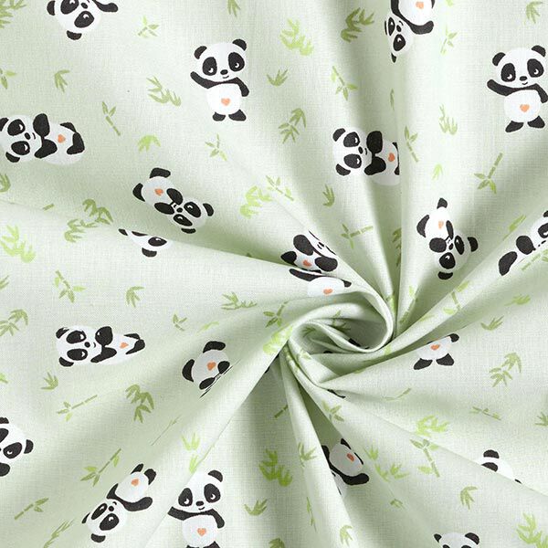 Baumwollstoff Cretonne Knuddel Panda – grün,  image number 3