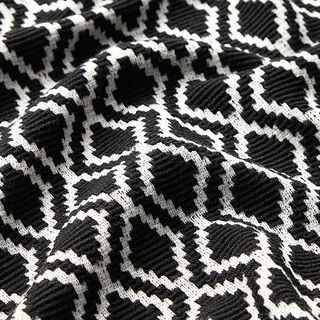 Strickjacquard Rauten – schwarz/weiss, 