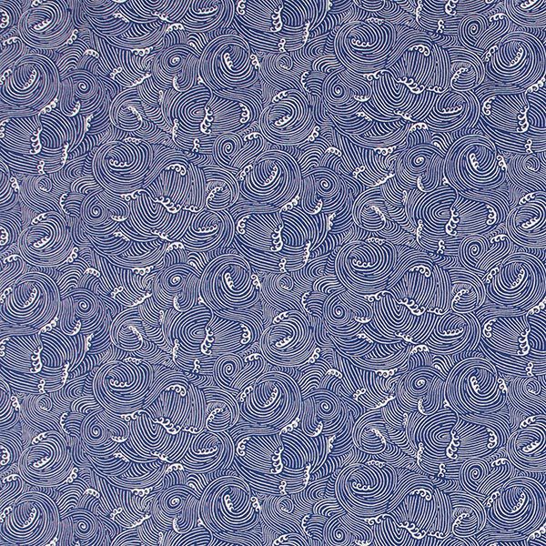 Beschichtete Baumwolle Wellenmuster – marineblau,  image number 1