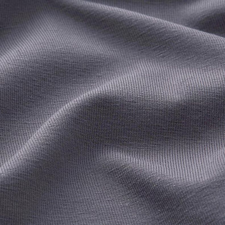 Baumwolljersey Medium Uni – schwarzblau,  image number 4
