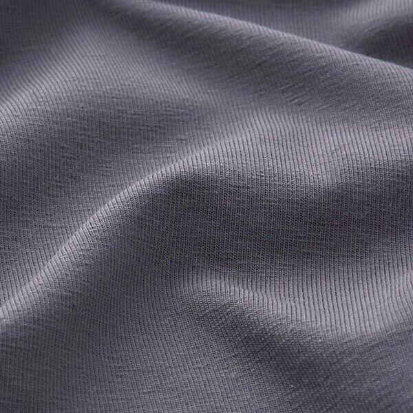 Baumwolljersey Medium Uni – dunkelgrau, image number 4