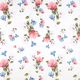 Seiden-Viskose-Satin Blumen und Blätter – weiss,  thumbnail number 1