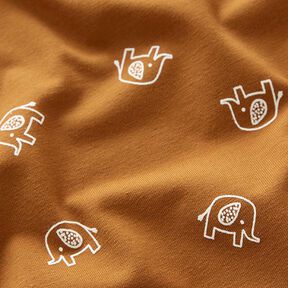 Baumwolljersey Baby-Elefant – bronze, 