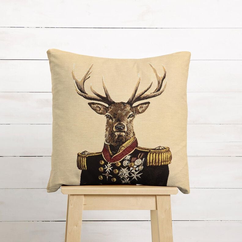 Dekopanel Gobelin Admiral Hirsch &ndash; hellbeige/schwarz,  image number 5