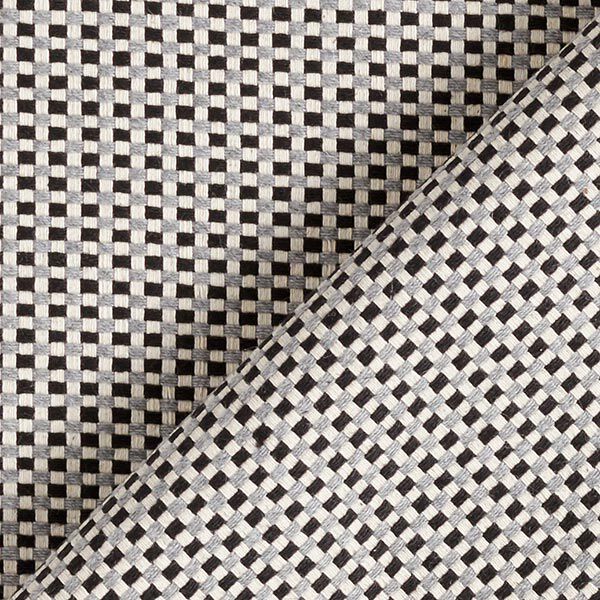 Dekostoff Jacquard Struktur Uni – schwarz, image number 4