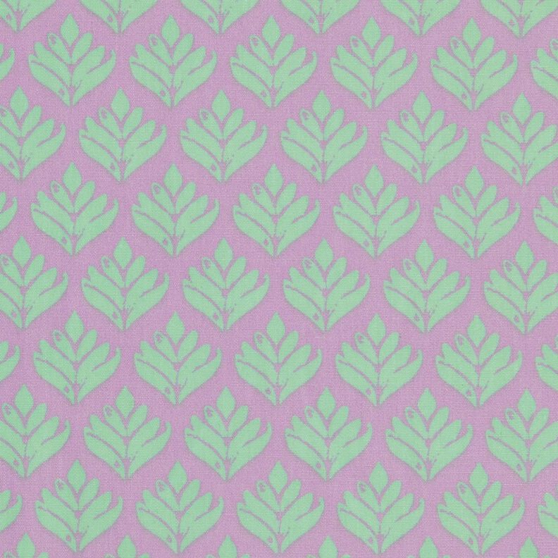 Beschichtete Baumwolle abstrakte Fächer – pastellviolett/mint, image number 1