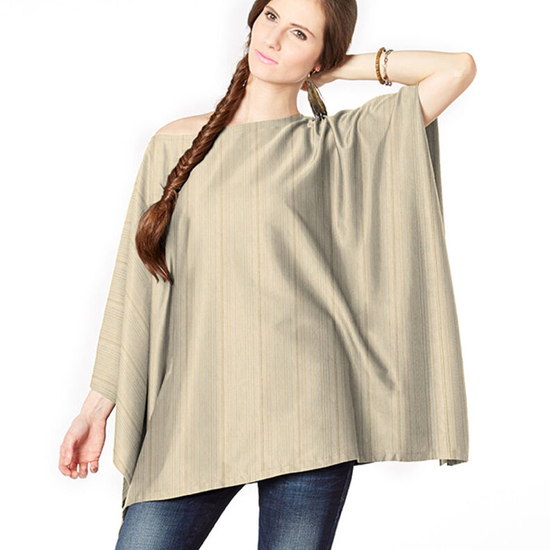 Baumwoll-Leinen-Mix Glitzerstreifen – beige,  image number 5