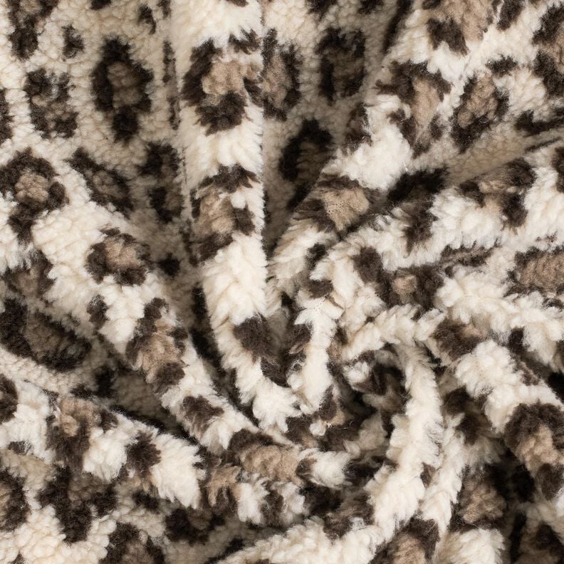 Teddyplüsch Leoprint – hellbeige/düne,  image number 3