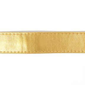 Taschengurtband Kunstleder – gold metallic, 
