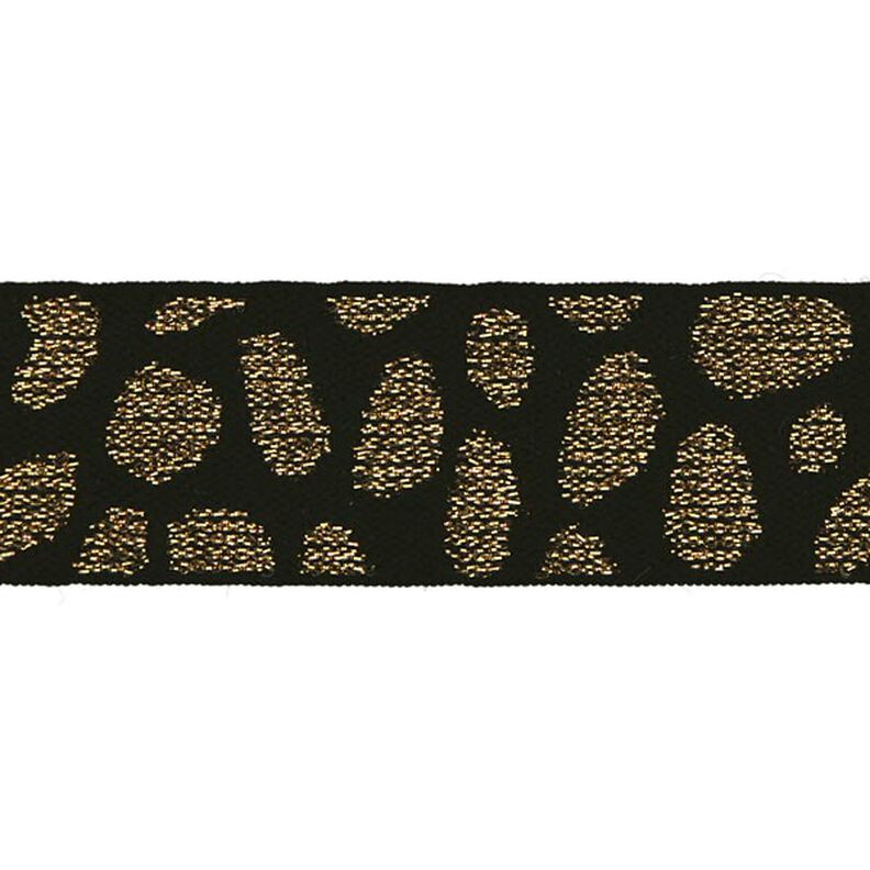Elastisches Band [ Breite: 25 mm ] – schwarz/gold,  image number 1
